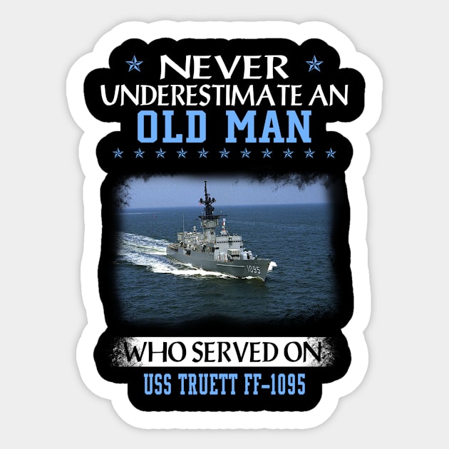 USS Truett FF-1095 Veterans Day Christmas Sticker by gussiemc